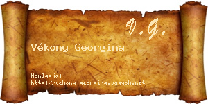 Vékony Georgina névjegykártya